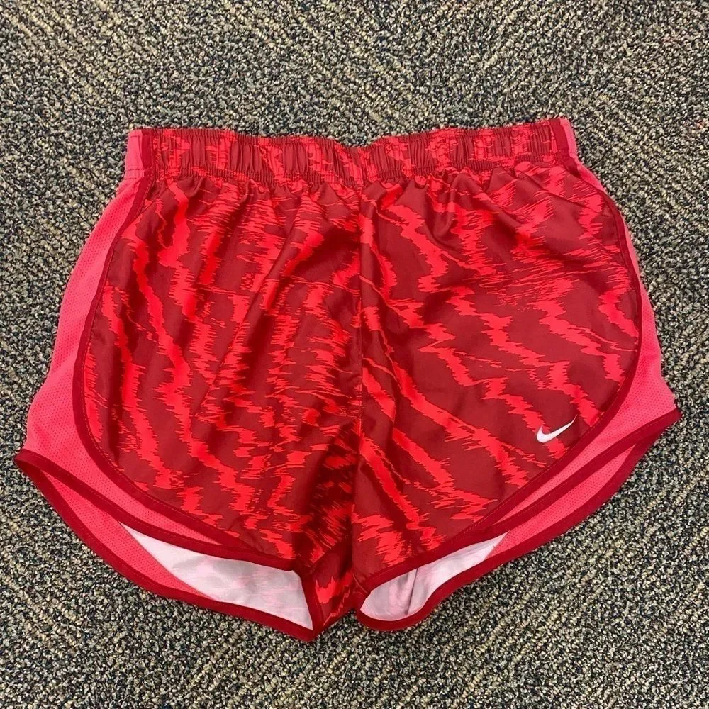 Nike red and coral Dri-FIT Tempo‎ Running Shorts